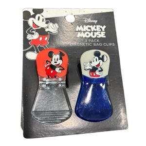 Disney Mickey Mouse Bag Clips - Red and Blue NEW 2pk